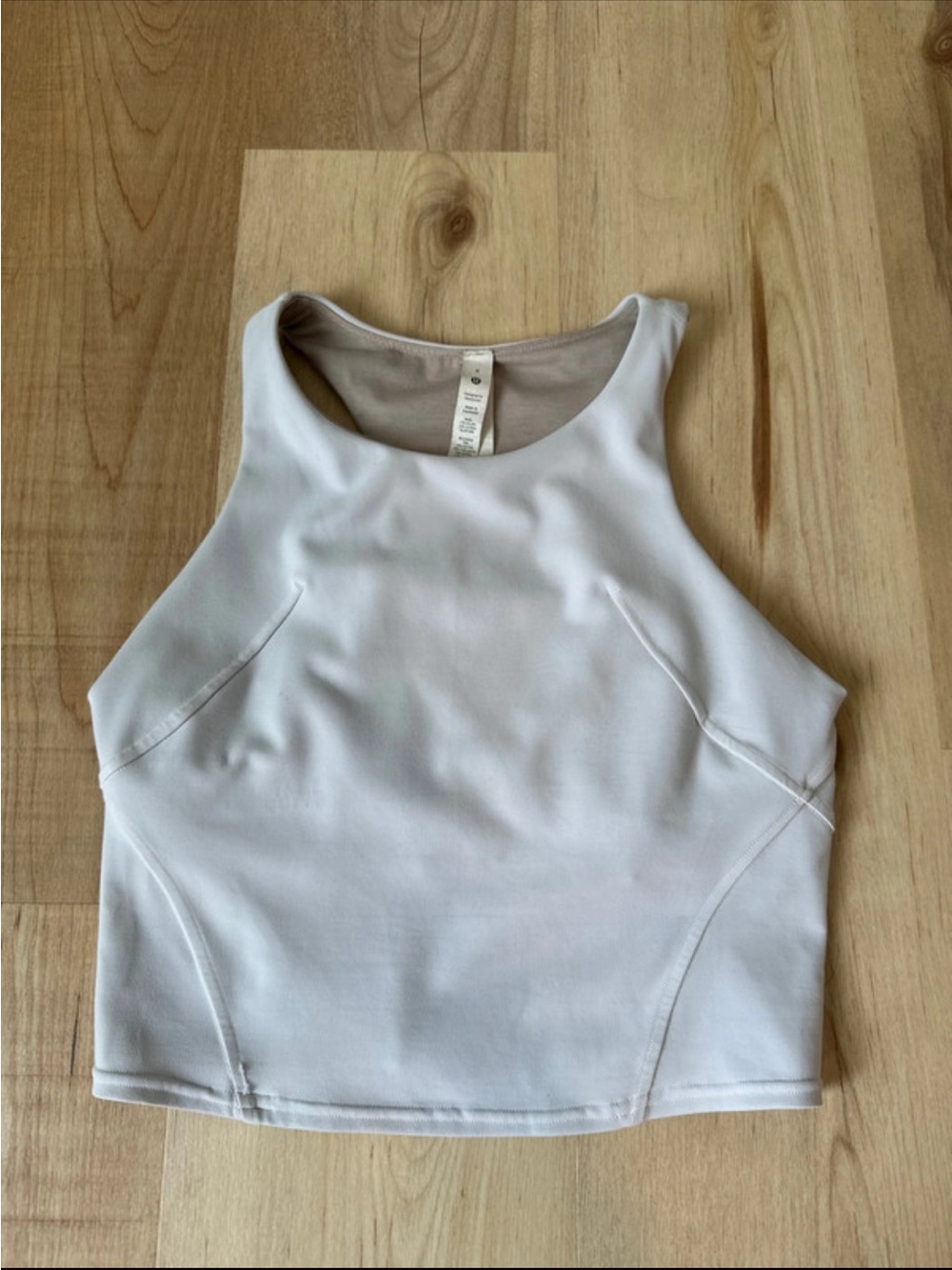 Women’s Lululemon Athletica White Workout Wunder Train Racerback Bra Tank Top 6